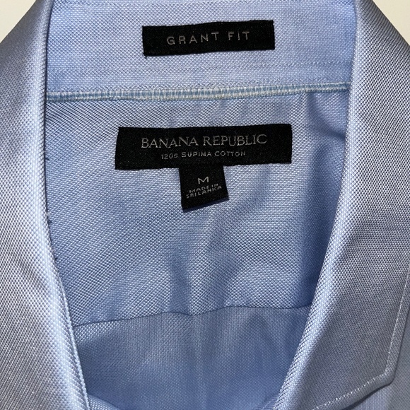Banana Republic Light Blue Dress Long Sleeve Shirt Men’s Medium Slim - Picture 2 of 3